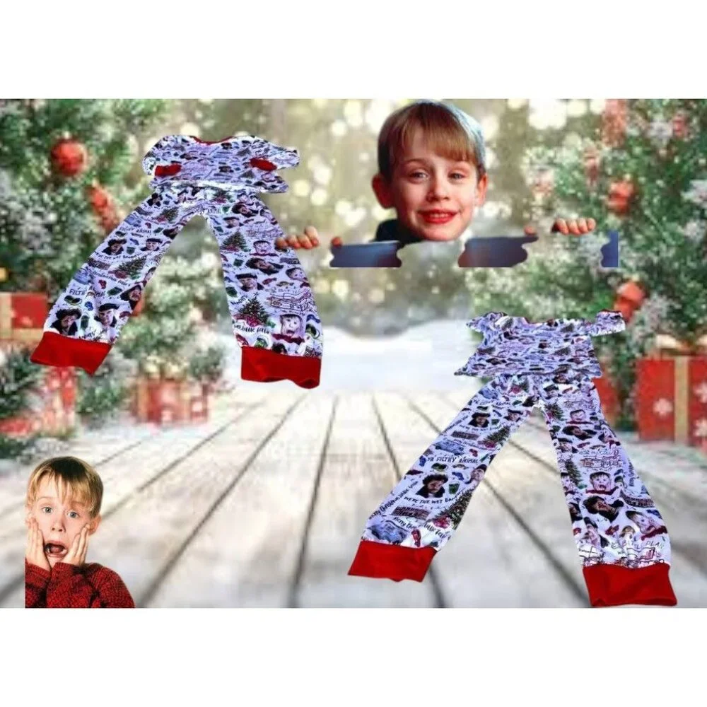 Home Alone Toddler Pajama Set Top 6XL 14 16T Bottoms 3XL 7 8T Retro Christmas
